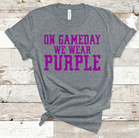 Custom On Gameday We Wear Team Color Tee