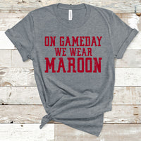 Custom On Gameday We Wear Team Color Tee