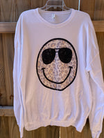 Leopard Smiley Sweatshirt