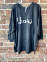 Cheers Silver Foil Raglan Shirt