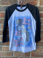 Let It Snow Snowman Raglan