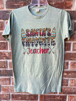 Santa's Favorite Teacher tee