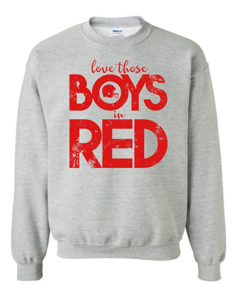 Boys in Red Sweatshirt