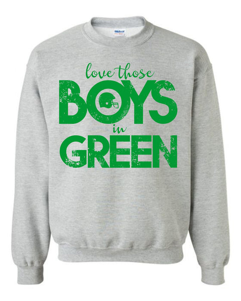 Boys in Green Sweatshirt