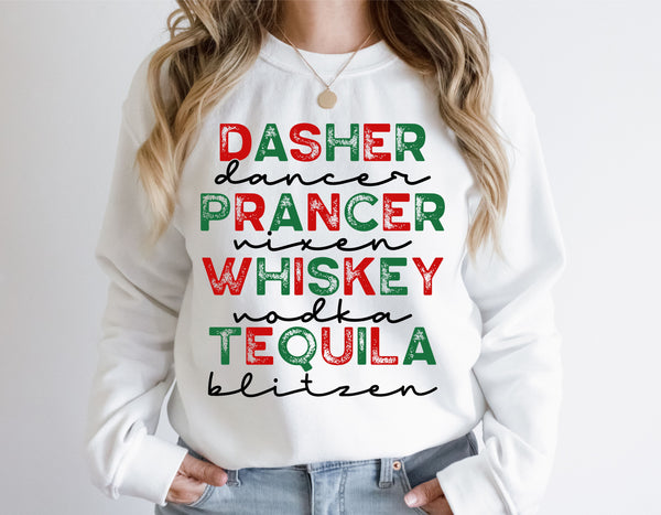 Dasher Dancer Alcohol Sweatshirt